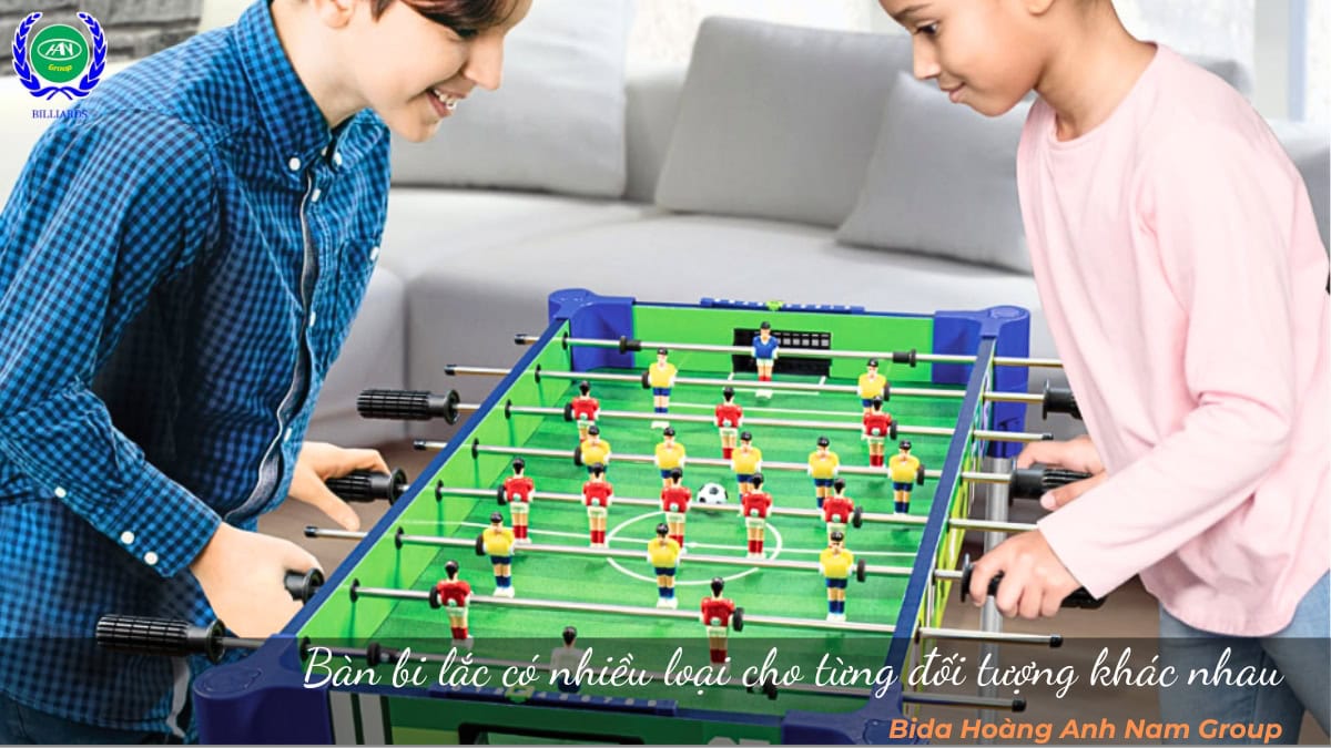 Bàn bi lắc có nhiều loại cho từng đối tượng khác nhau