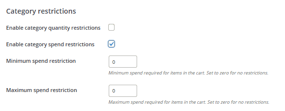 Set restriction on category