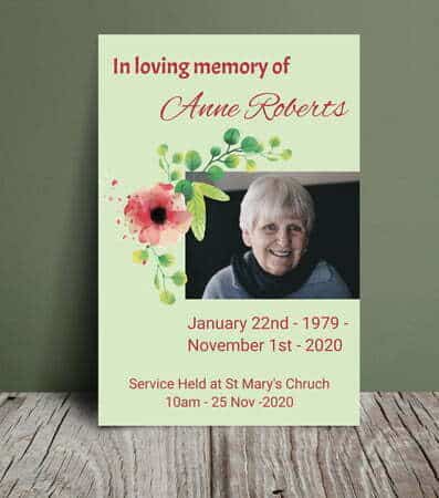 Editable green funeral order of service 025 Editable green funeral order of service 025 - Free Funeral Order of Service Template