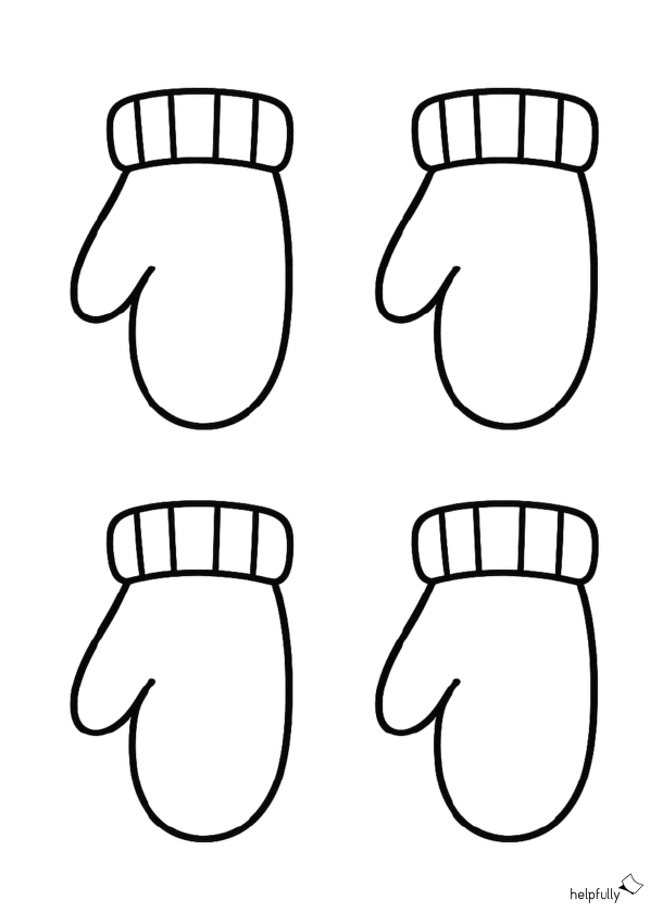 Bastelvorlagen "Mtze & Handschuhe" ausdrucken | helpfully.de
