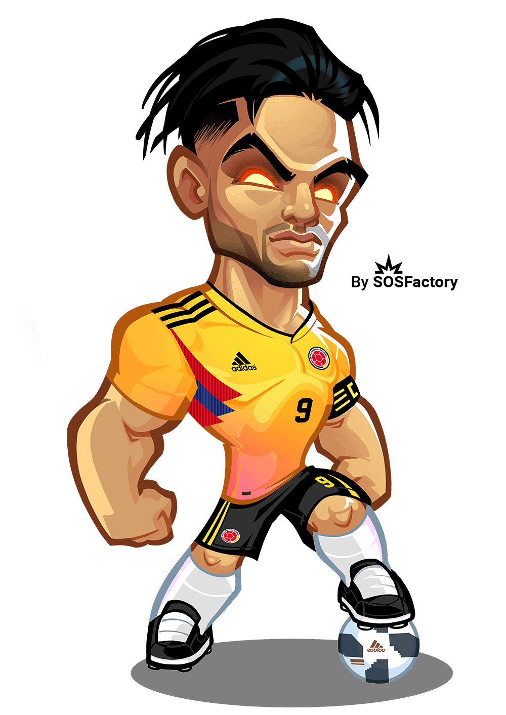 jugadores de dibujos animados de fútbol