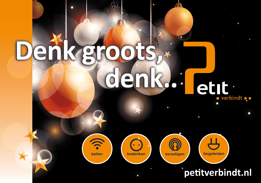Kerst advertentie denk Groots