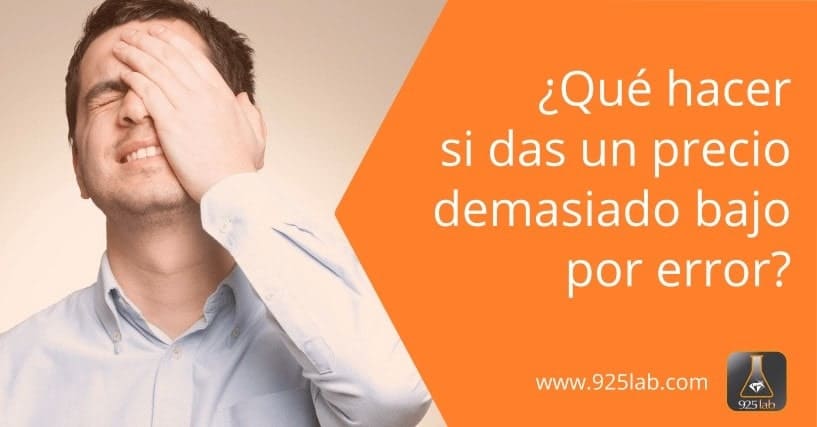 ¡Error! precio demasiado bajo para un diseño personalizado de joyería