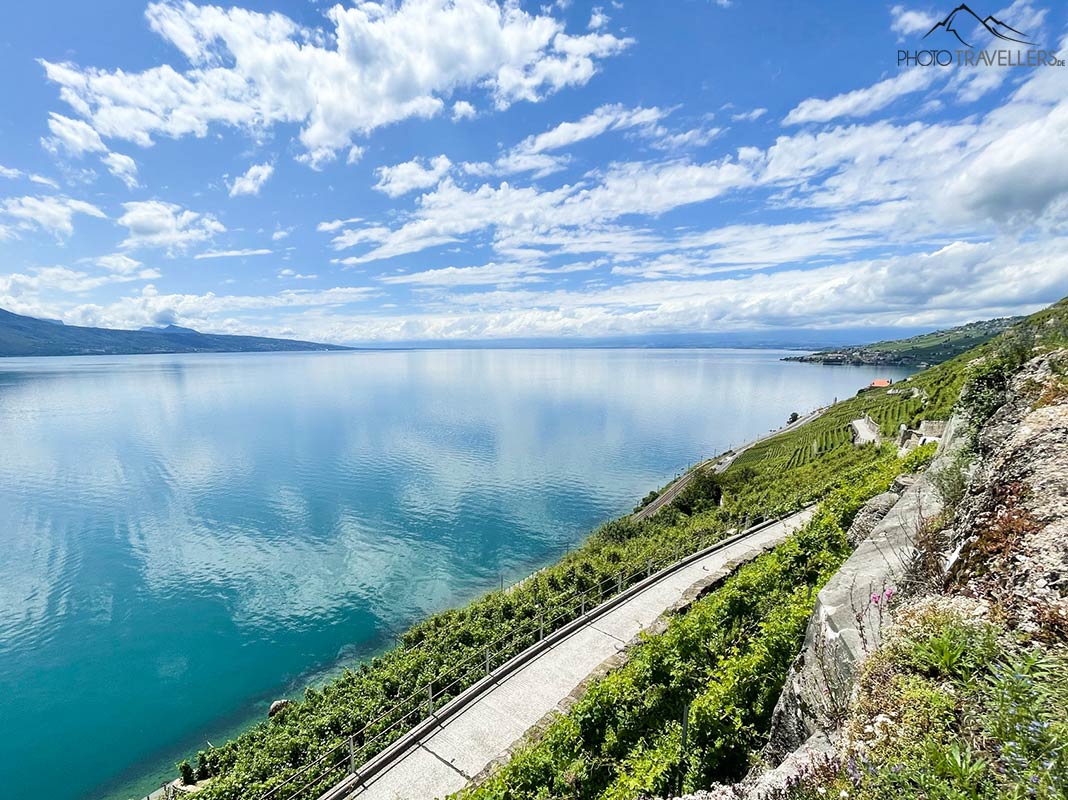 Zugstrecke Lavaux am Genfersee