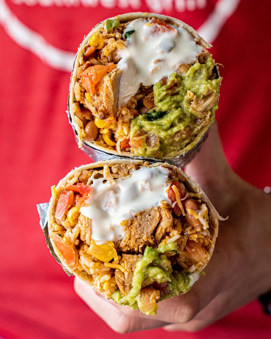 Moe's stacked burritos