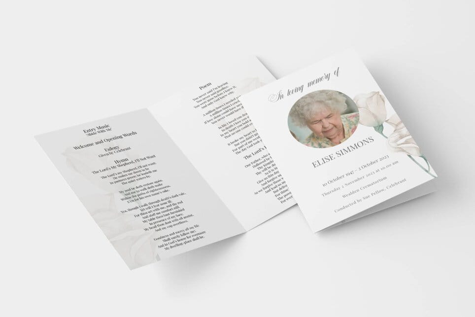 Funeral Order Of Service Examples and Ideas