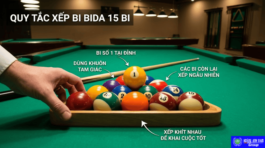 Cách xếp bida 15 bi chuẩn, cần xem qua