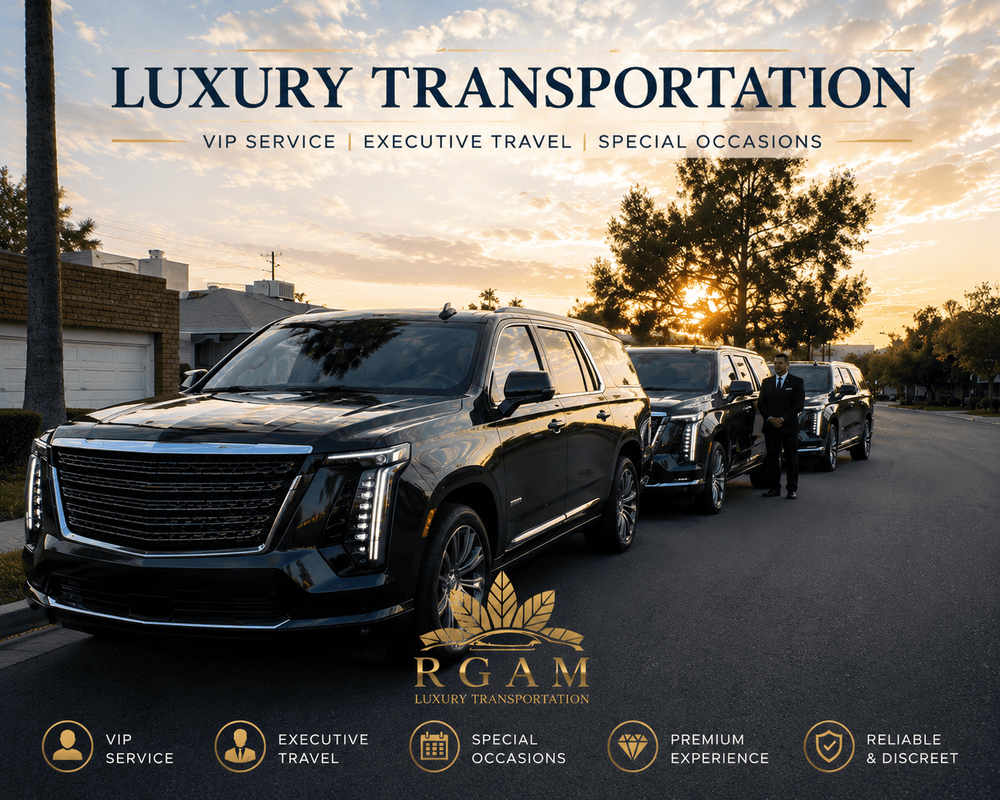 Luxury VIP Event Transportation Phoenix AZ Luxury VIP event transportation in Phoenix Arizona with professional chauffeur and luxury SUV for weddings, concerts, sporting events and special occasions.