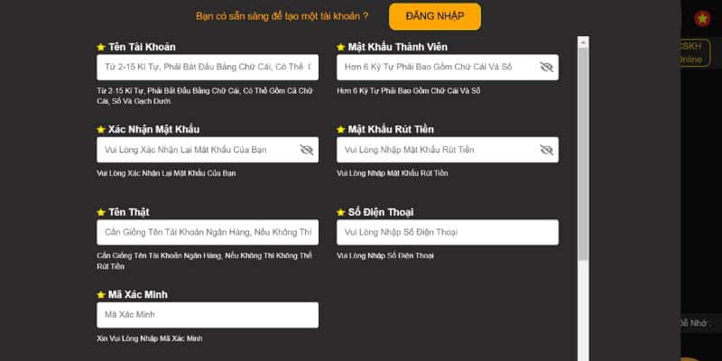 Đăng ký tài khoản để tham gia đá gà K8BET