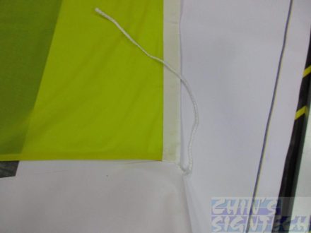 Flag with sleeves and ropes - Yellow