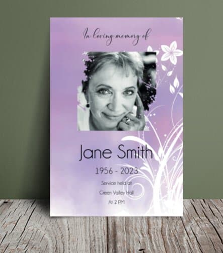 Eucalyptus funeral order of service 043 Template Design Funeral