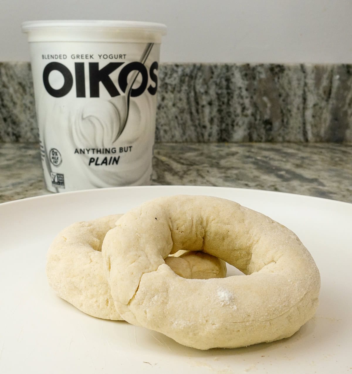 Greek yogurt bagel dough
