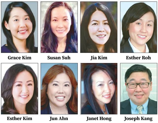 A collage of Korean American judges appointed by Governor Gavin Newsom, highlighting their increasing presence in California’s judiciary.