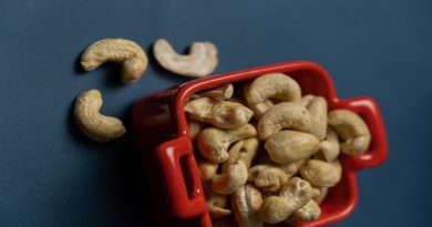 Flavored Cashews Red bowl with cashews