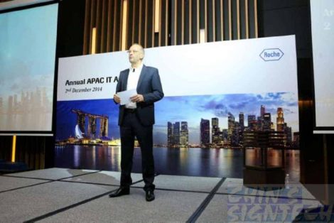 16x8 feet stage backdrop for Roche_Annual APAC IT Award 2014