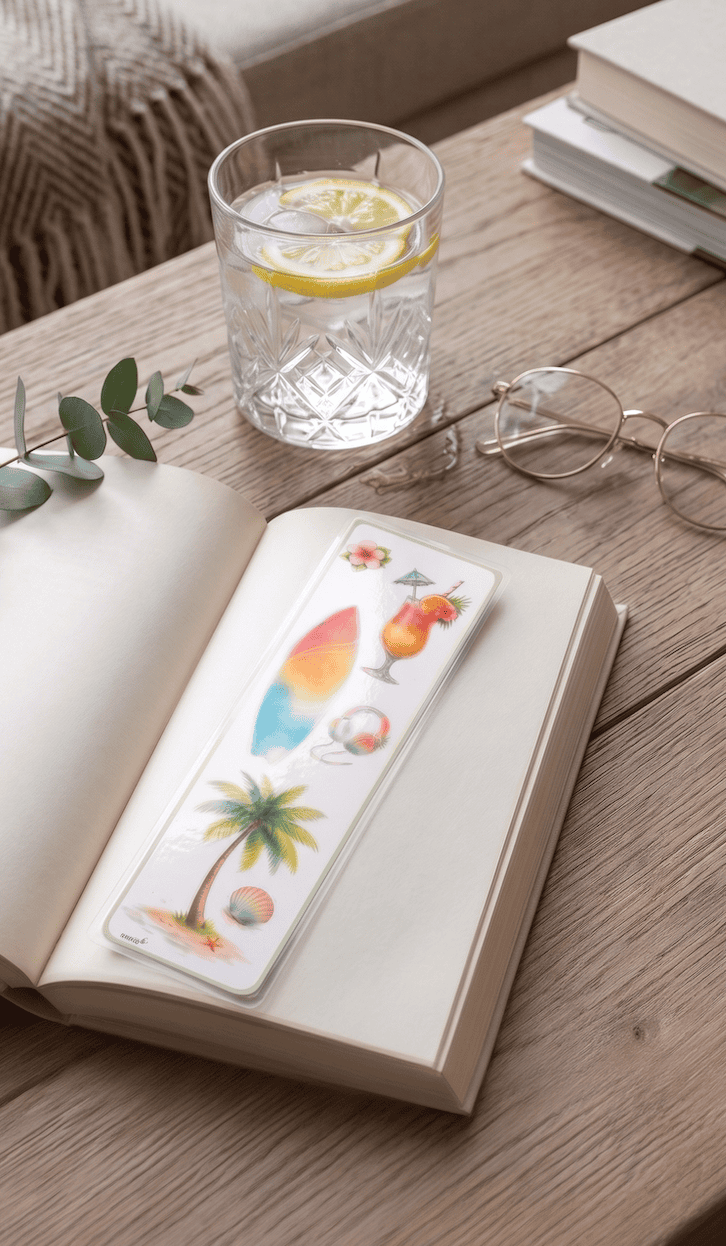 Laminiertes Lesezeichen basteln - mit der Vorlage von helpfully