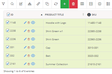 Delete value from product SKU result