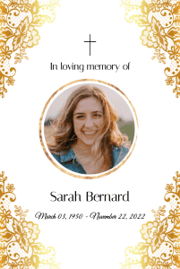 Christian memorial keepsake card 038 Christian memorial keepsake card 038 – Funeral Order of Service Template