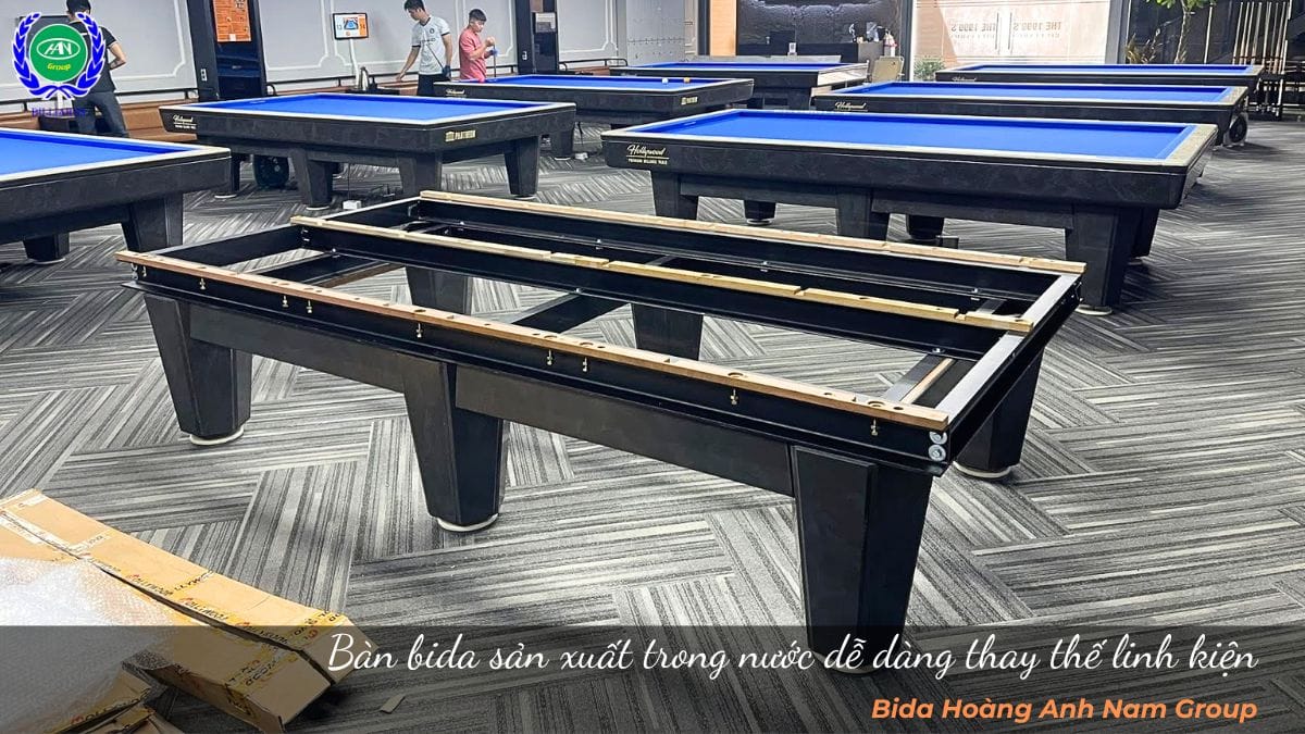 Bàn bida sản xuất trong nước dễ dàng thay thế linh kiện
