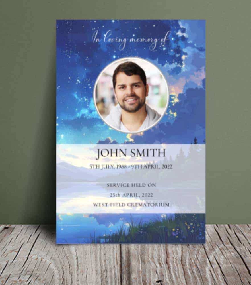 AI Generated Dreamy Sky Funeral Order of Service Template 185 AI Generated Dreamy Sky Funeral Order of Service Template 185 - Free Funeral Order of Service Template
