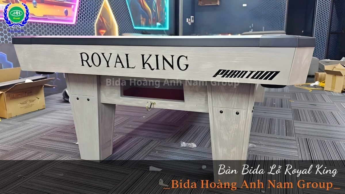 Bàn bida lỗ royal king mặt đá phiến cao cấp