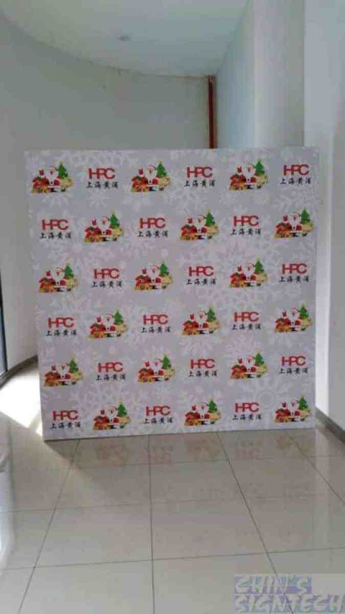 8 x 8ft Christmas step and repeat photo booth backdrop