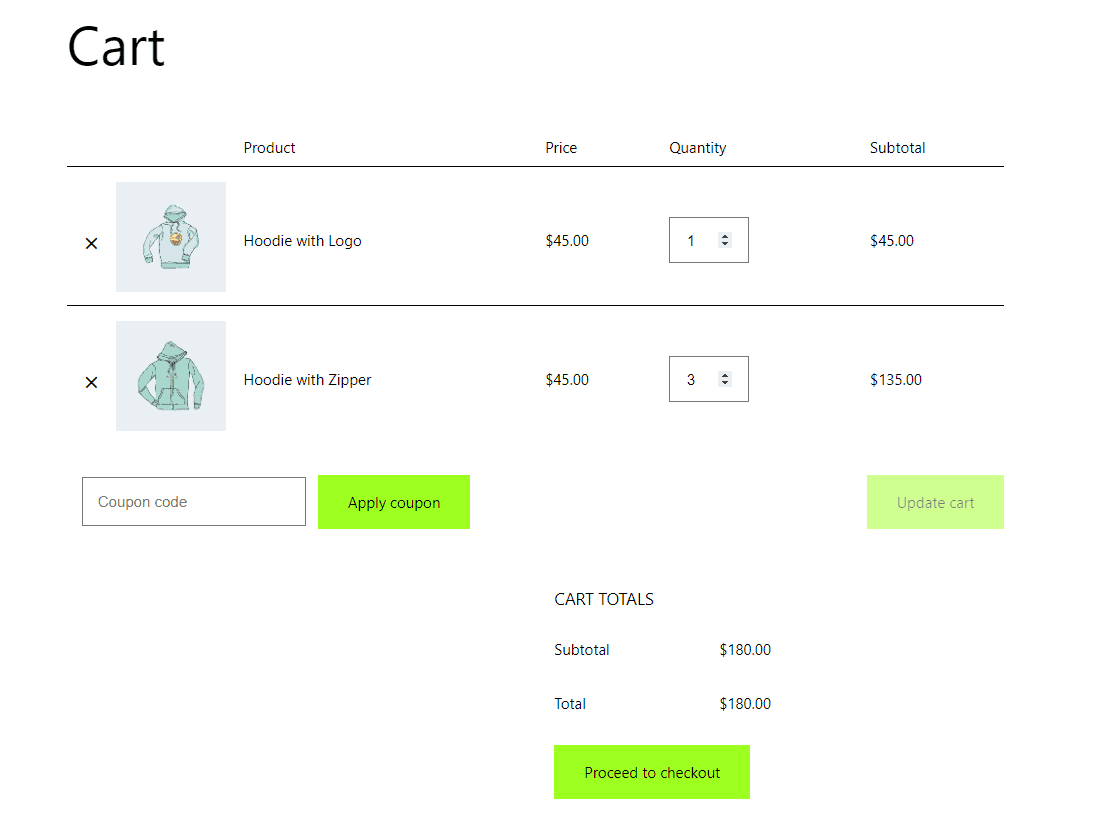 select bulk order products for customers shopping cart