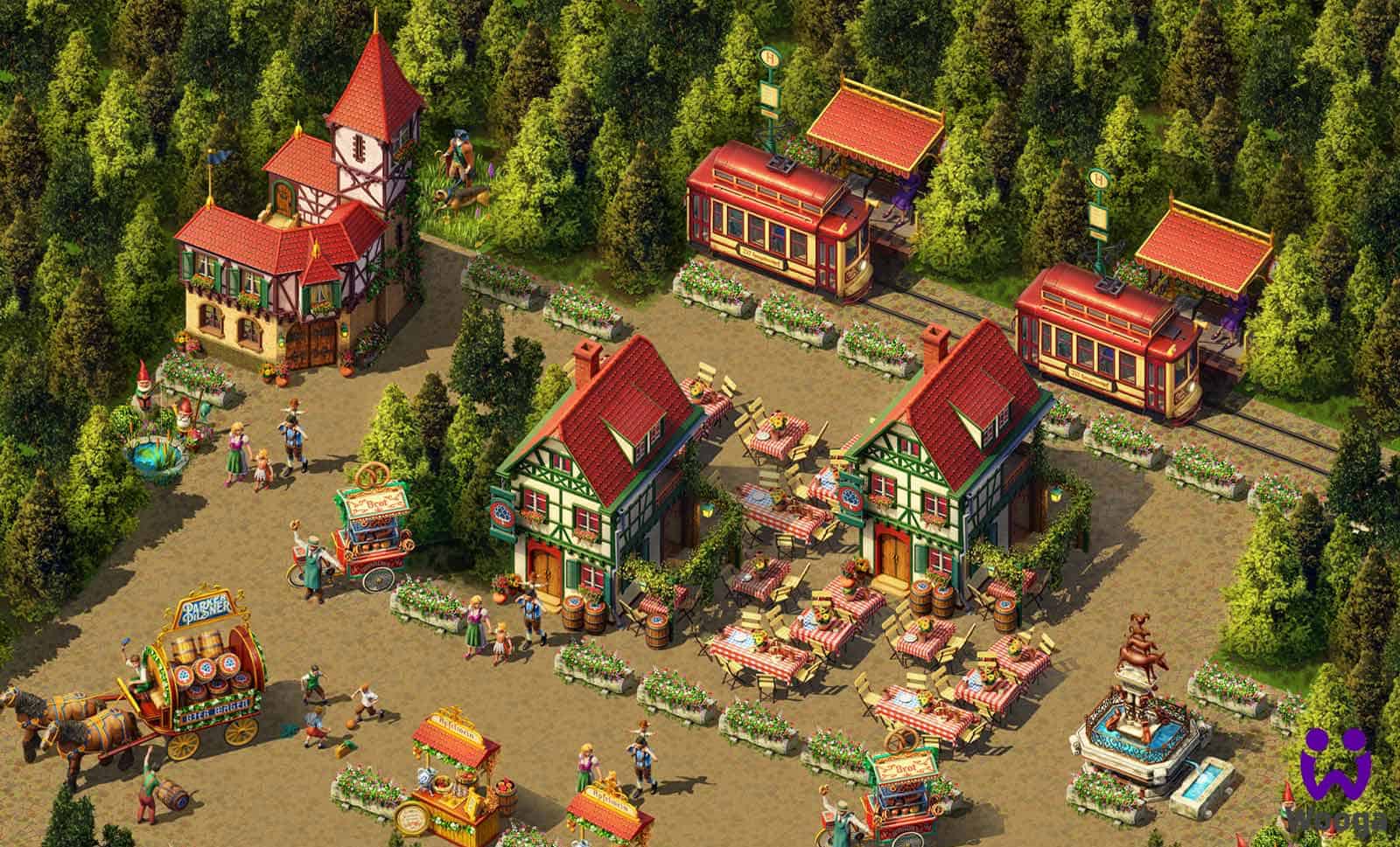 Desarrollo de juegos en 2D. Cómo crear ideas de juegos en 2D. Crea un diseño de juego en 2D fácilmente. Mejores ideas de videojuegos 5 german_town_2d game studios game art background isometry casual artist aaa studio game art outsourcing