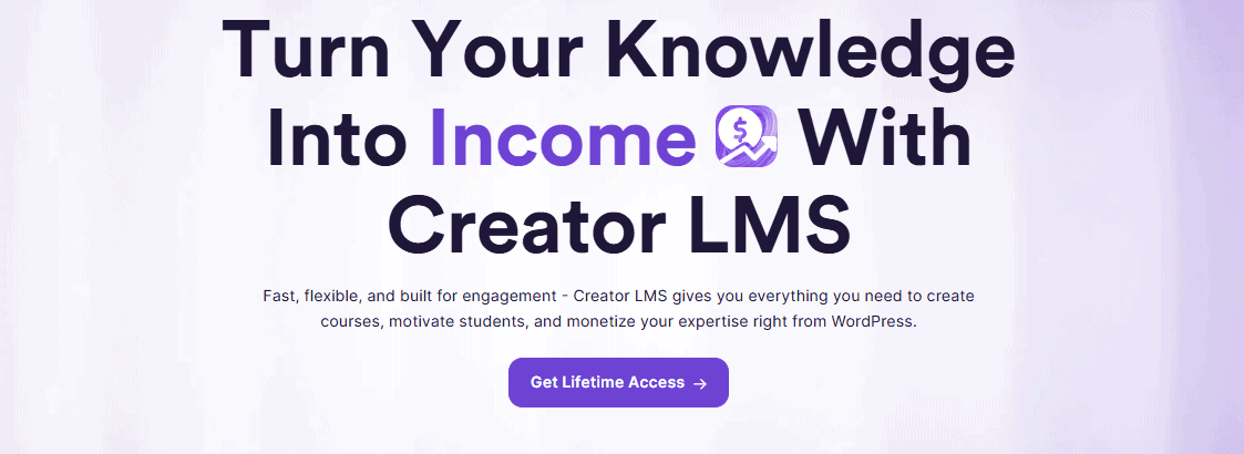 Turn your knowledge into income with Creator LMS for online course creation and monetization.
