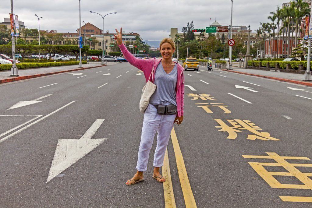 przed pałacem prezydenckim w Taipei