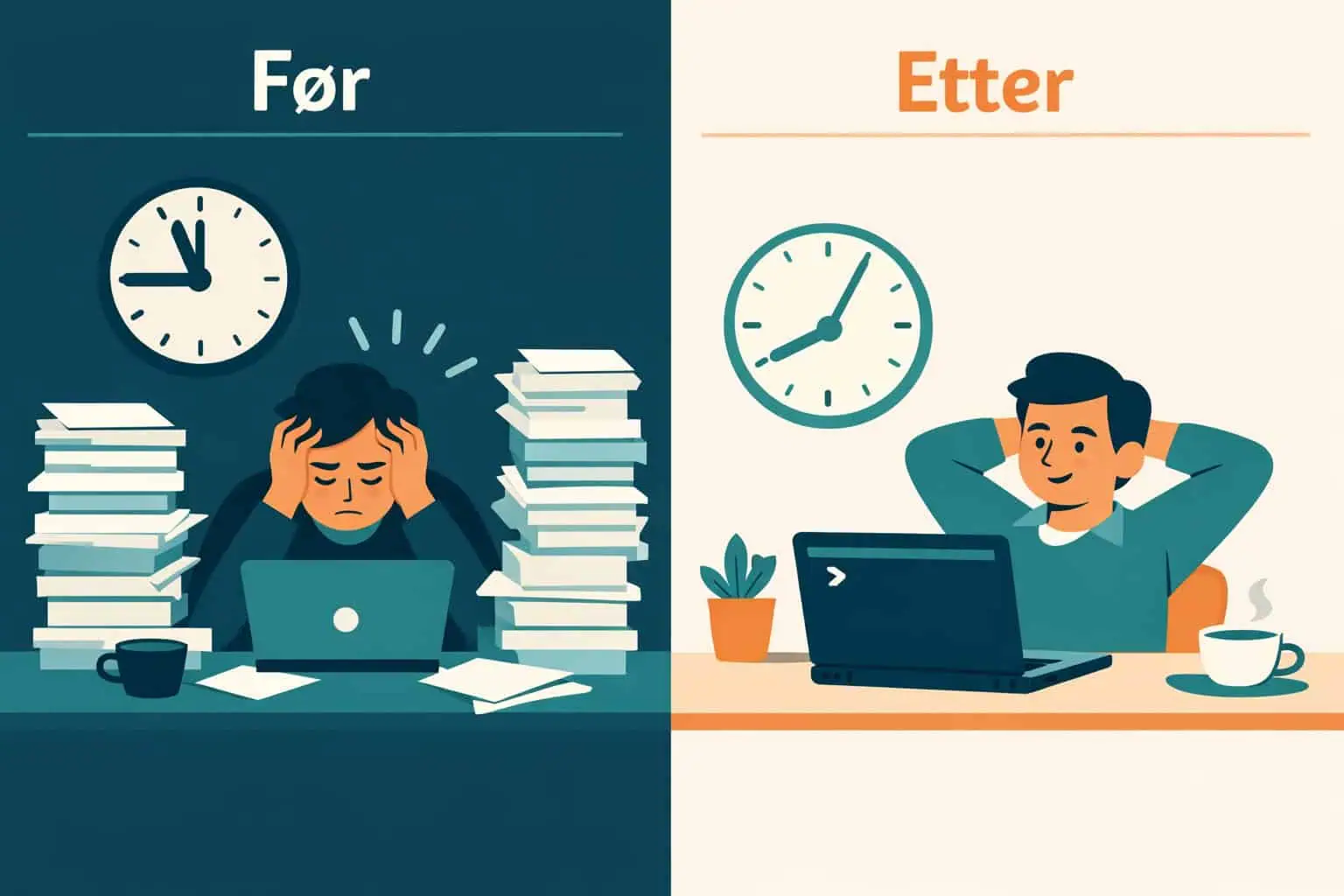 Claude for Business: 7 Smart Ways to Automate Your Workday 1 Before and after automation with claude for business