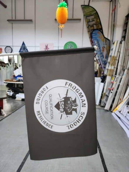 Frogman School Flag with telescopic pole