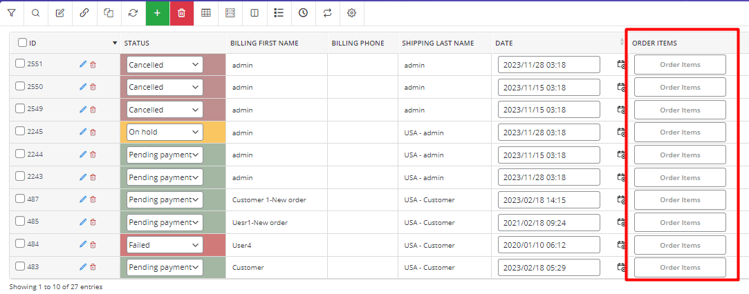 Get all orders for product result in WooCommerce Bulk Editing Orders Plugin