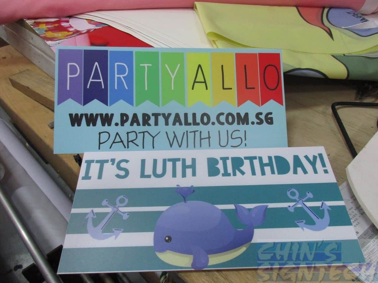 Foam board printing for Partyallo