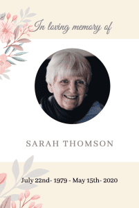 Simple delicate floral funeral memorial card 017 Simple delicate floral funeral memorial card 017 – Funeral Order of Service Template