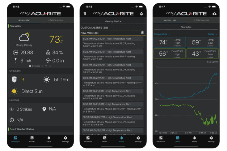 MyAccurite App screenshots