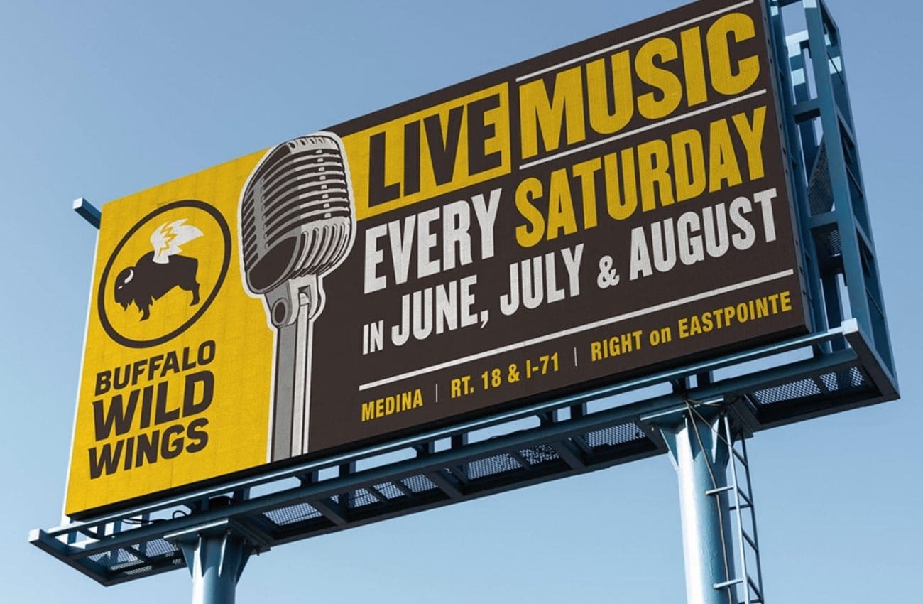 Buffalo Wild Wings live music billboard