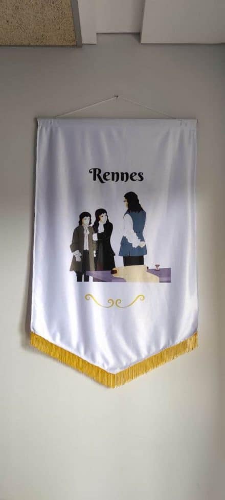 custom Podium Banner with yellow tassel