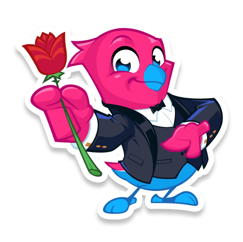 Pepe in love Bird cartoon in love