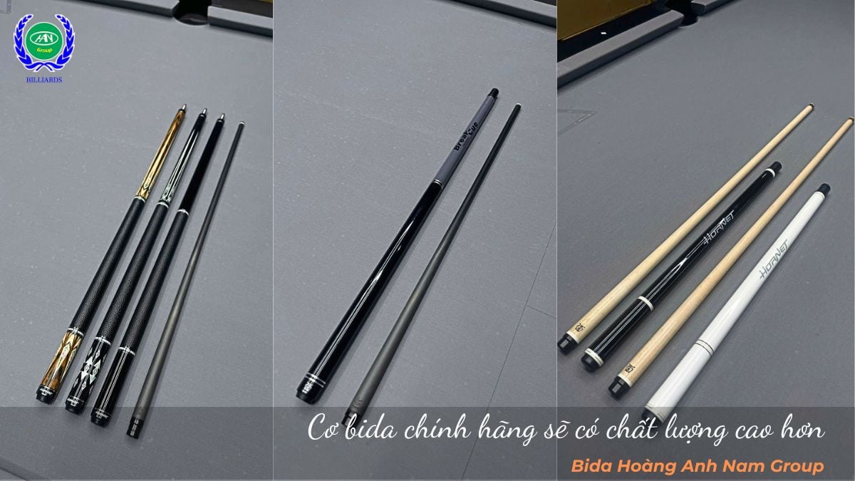 Cơ bida chính hãng sẽ có chất lượng cao hơn