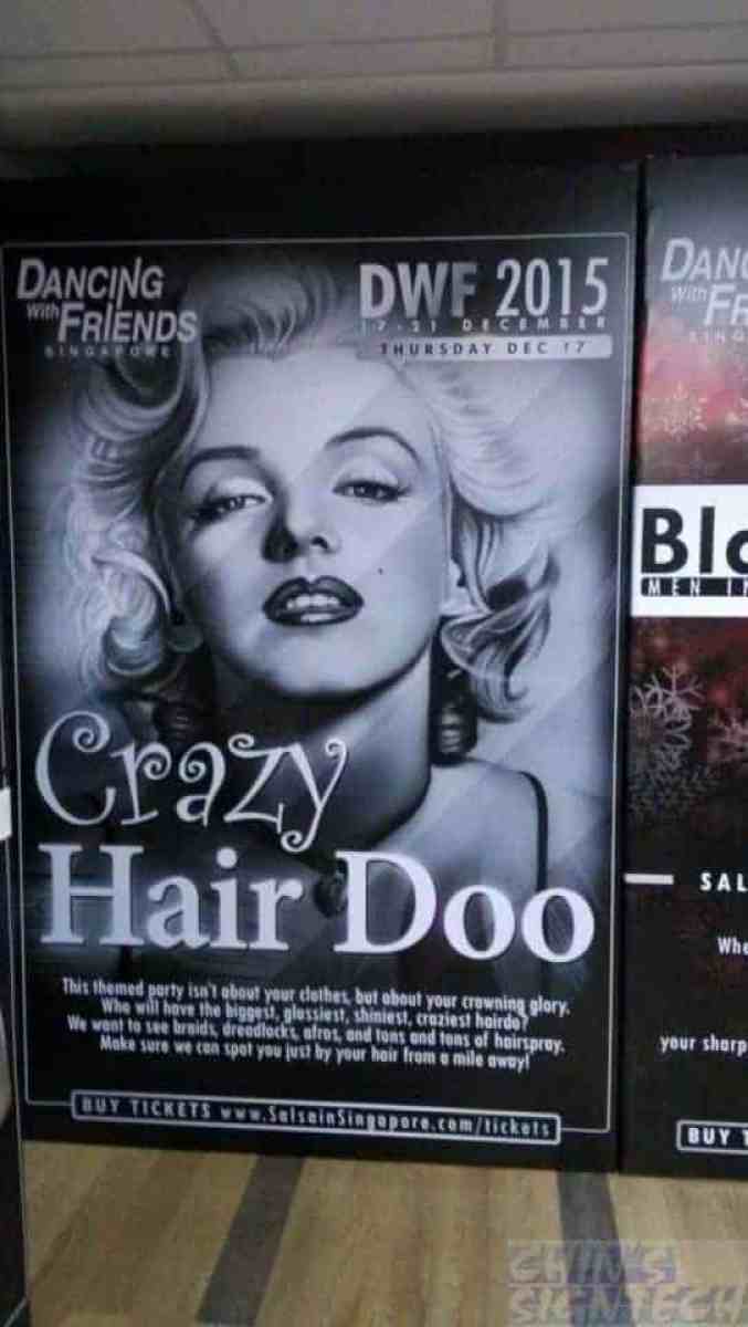 8 x 5ft Photo Booth backdrop for dancing with friends - Crazy hairdo