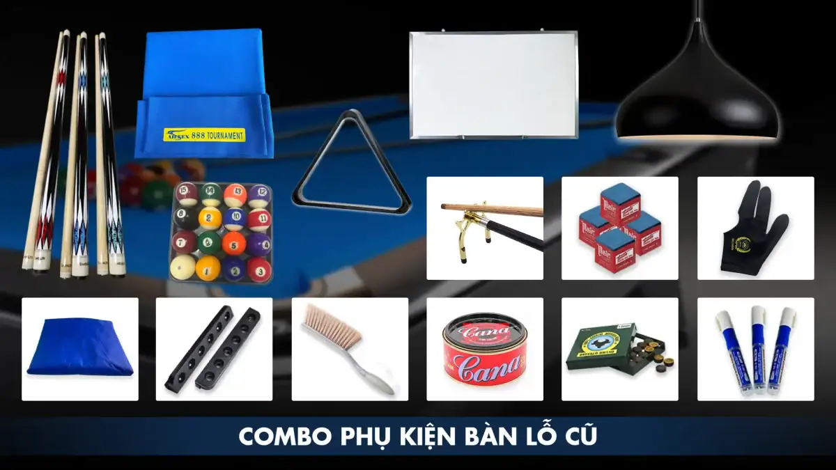 Phụ kiện chính hãng kèm theo bàn | Bida Hoàng Anh Nam Group