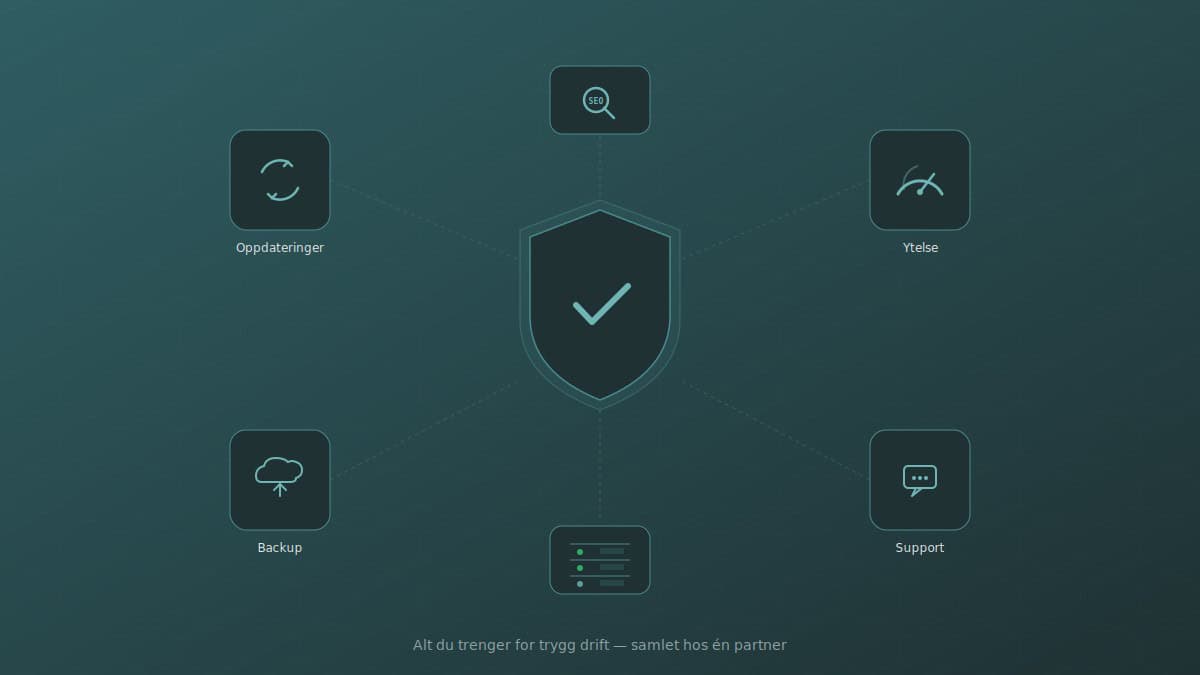Nettside utvikler — slik velger du riktig partner for bedriften i 2026 4 drift vedlikehold nettside