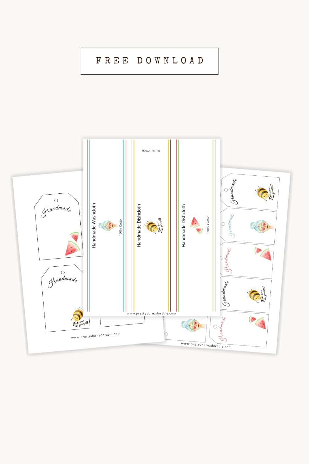 printable crochet gift tags and labels