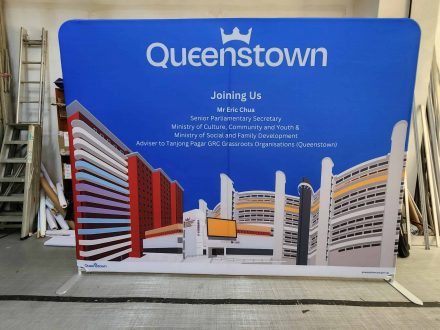 Tension Fabric backdrop for PA