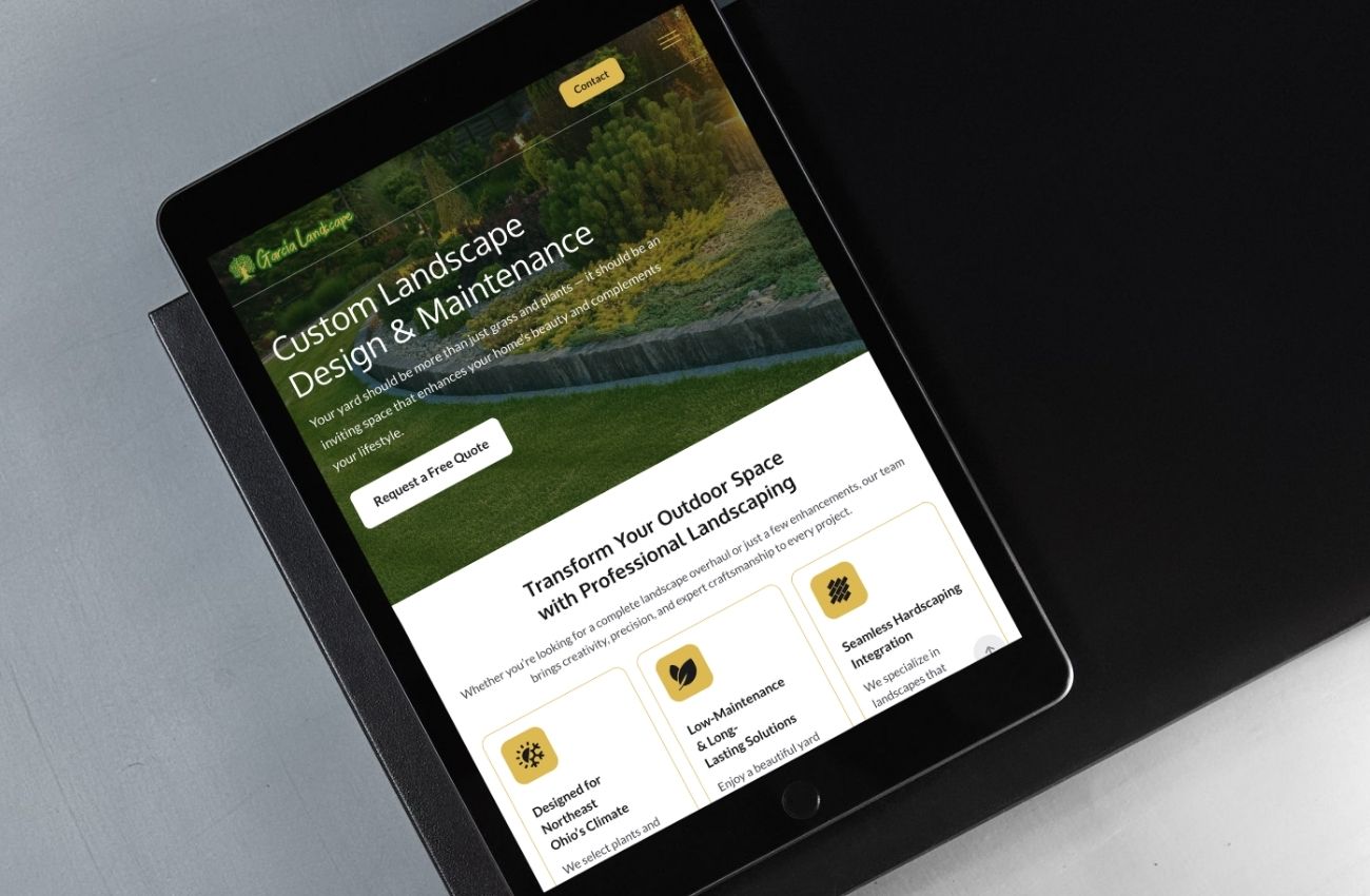 Ohio Landscaping Company WordPress Website Design and Development