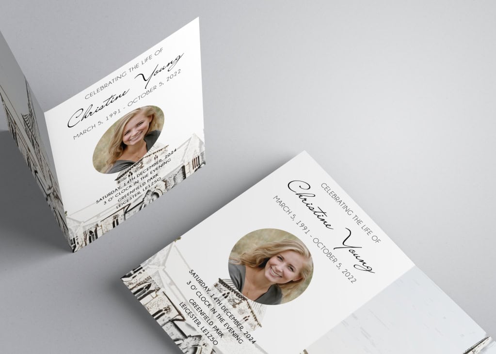 Print funeral order of service