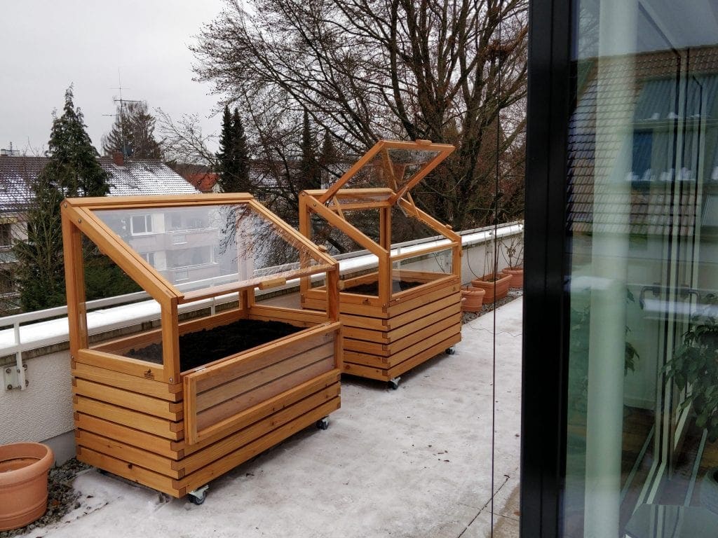 Hochbeete auf Dachterrasse