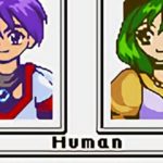 Avatar de personnage de jeu vidéo avec style pixel art, représentant un humain avec cheveux violets et verts, idéal pour les thèmes jeux vidéo et gaming sur Air-Gaming.