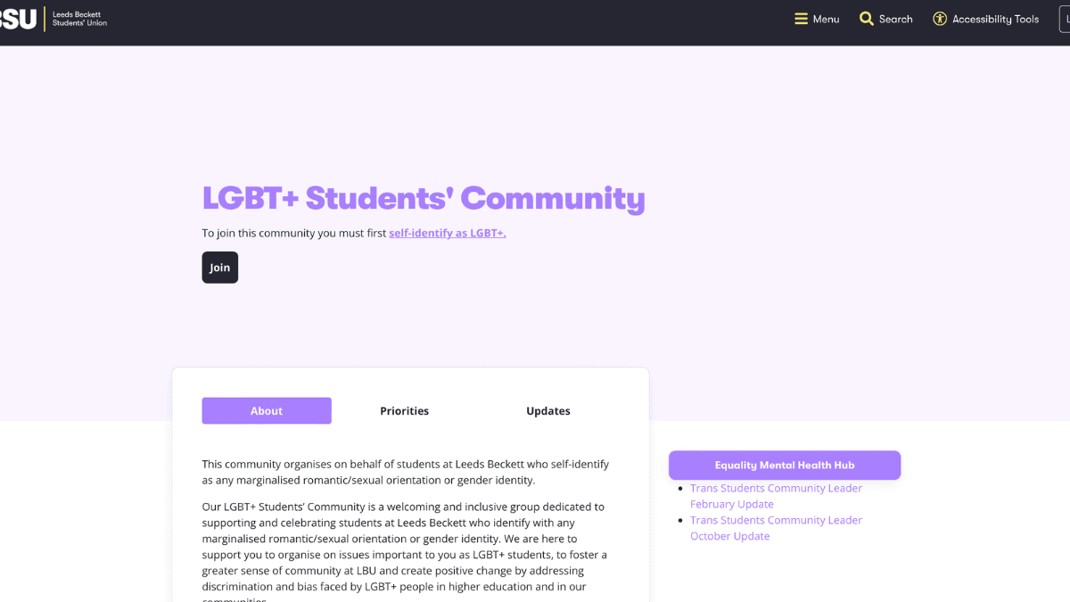 Leeds Beckett LGBT+ Students